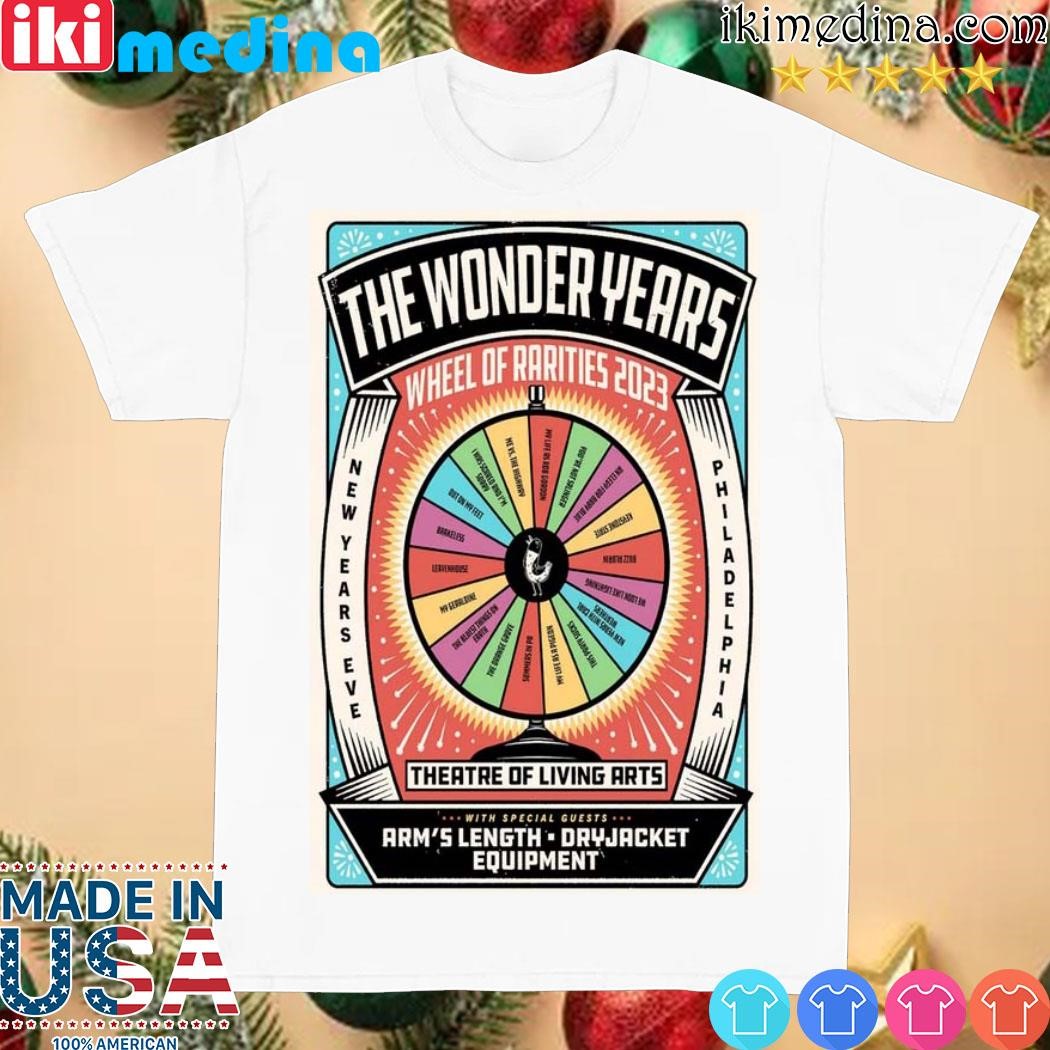 Official The Wonder Years Philadelphia, PA Wheel Of Rarities 2023 Poster shirt
