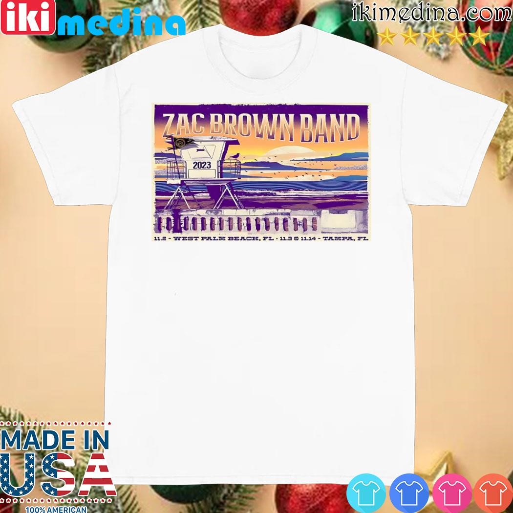 Official Zac Brown Band Tour 2023 Tampa, FL Poster shirt