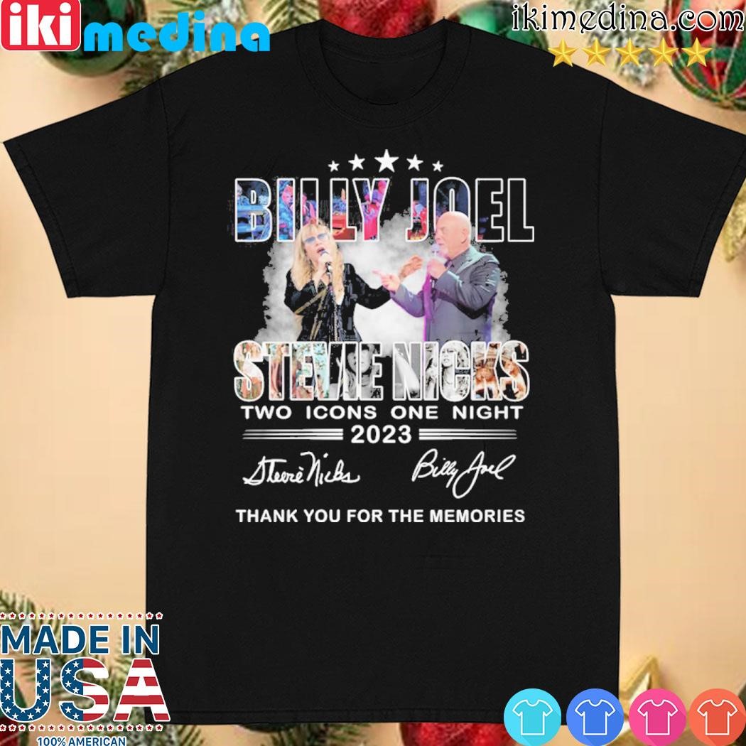 Official billy Joel And Stevie Nicks Two Icons One Night 2023 Memories Shirt