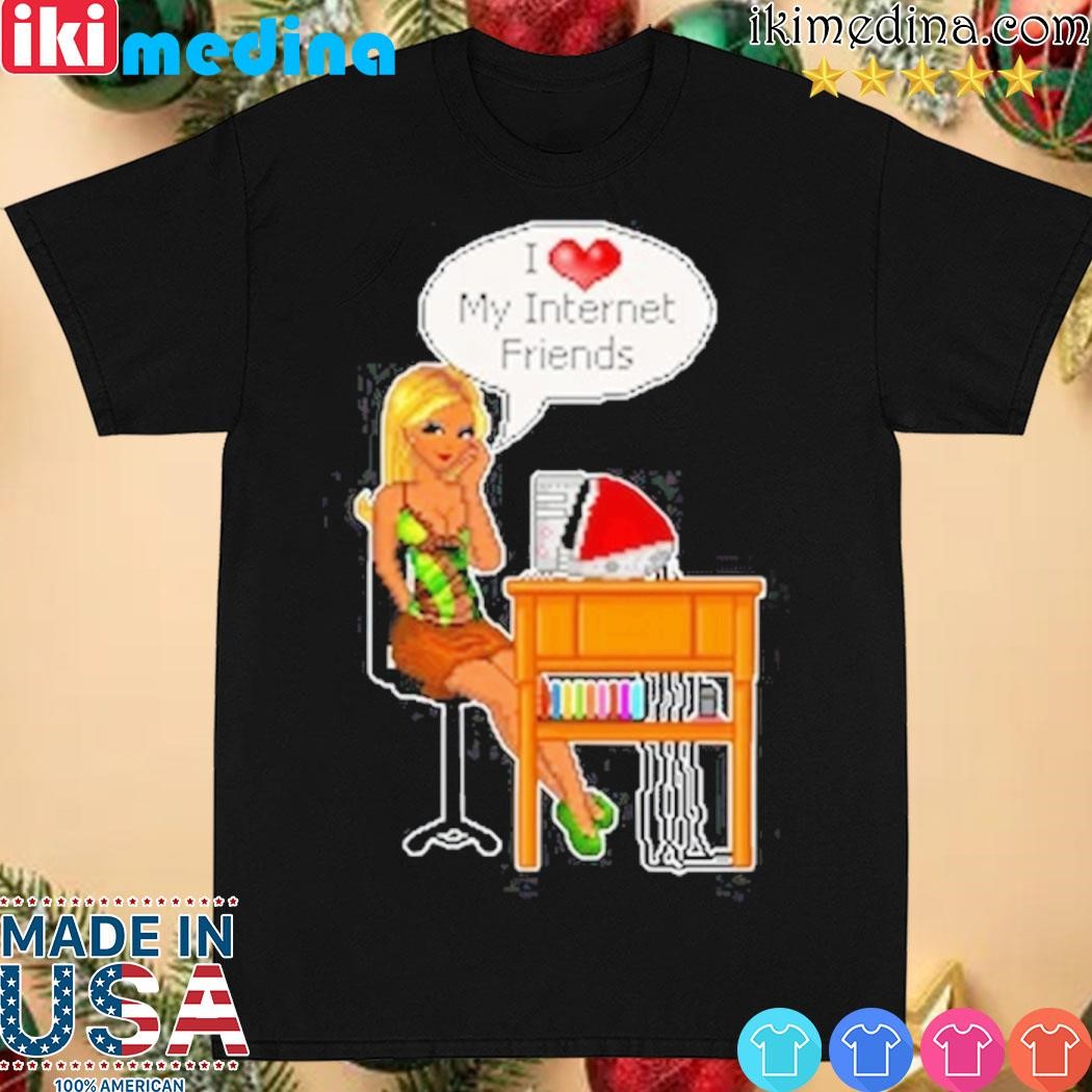 Official cherry Kitten I Love My Internet Friends Y2k shirt