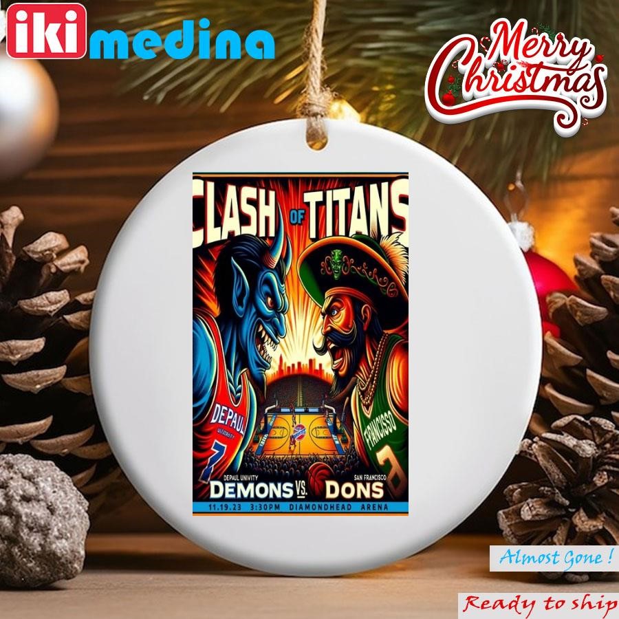 Official clash Of Titans, Demons vs. Dons Nov 19 2023 Poster Ornament