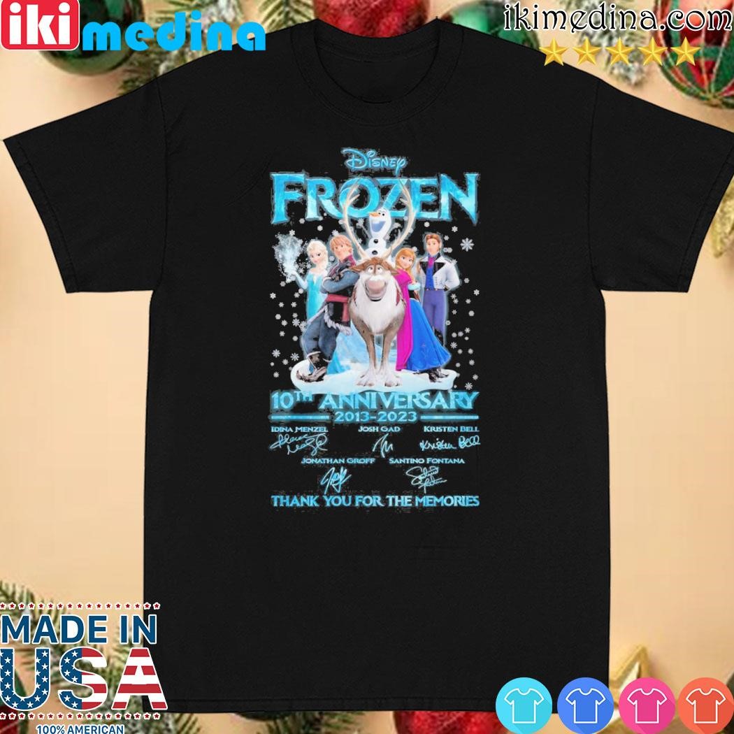 Official disney frozen 10th anniversary 2013-2023 thank you for the memories shirt
