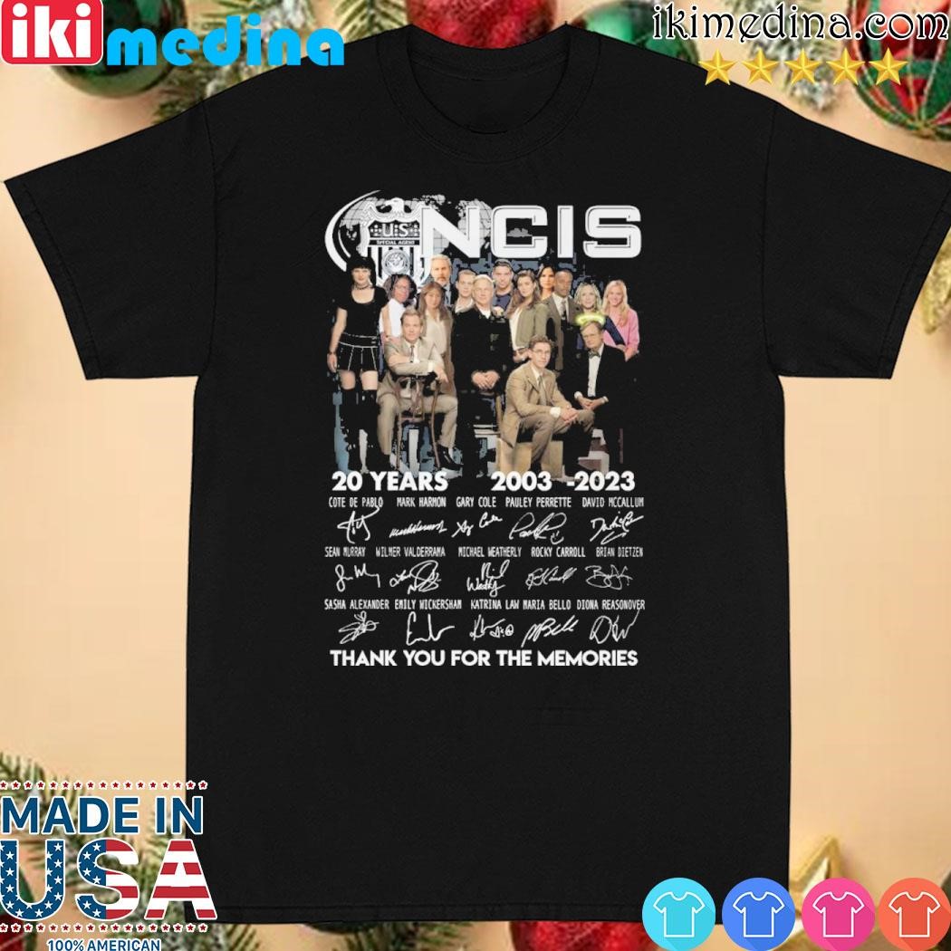 Official ncis 20 years 2003-2023 thank you for the memories shirt