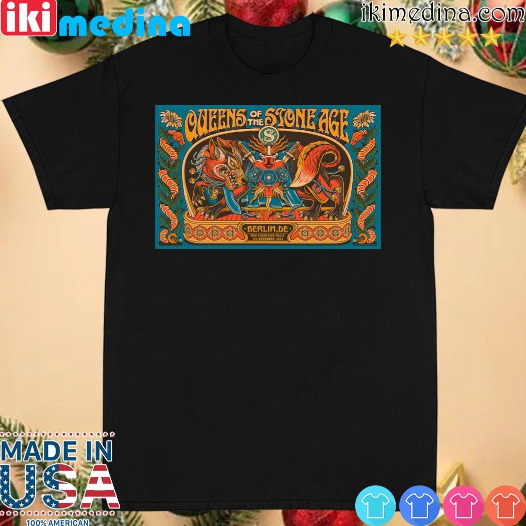Official nov 9 2023 queens of the stone age event berlin Germany poster shirt