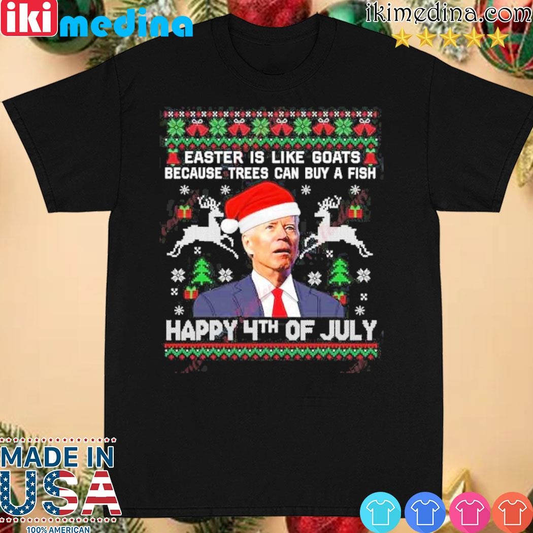 Official santa Joe Biden Happy 4Th Of July Ugly Christmas Sweater Men Shirt