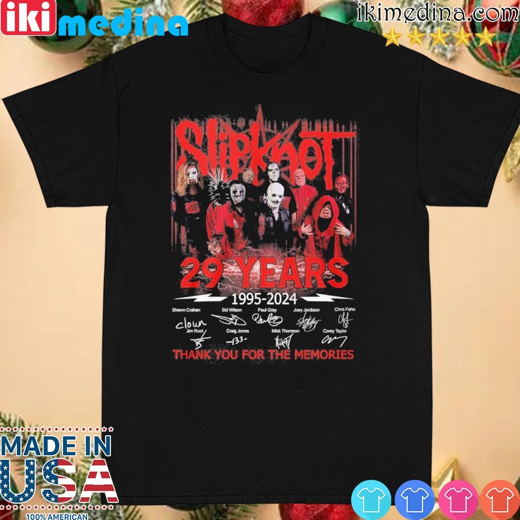 Official slipknot 29 years 1995-2024 thank you for the memories shirt