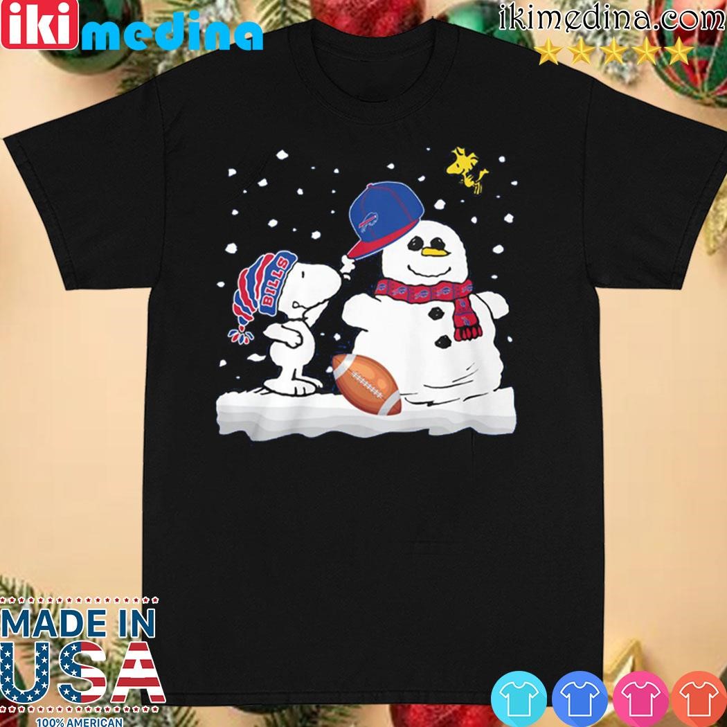 Official snoopy And Snowman Buffalo Bills Fan Christmas 2023 Shirt