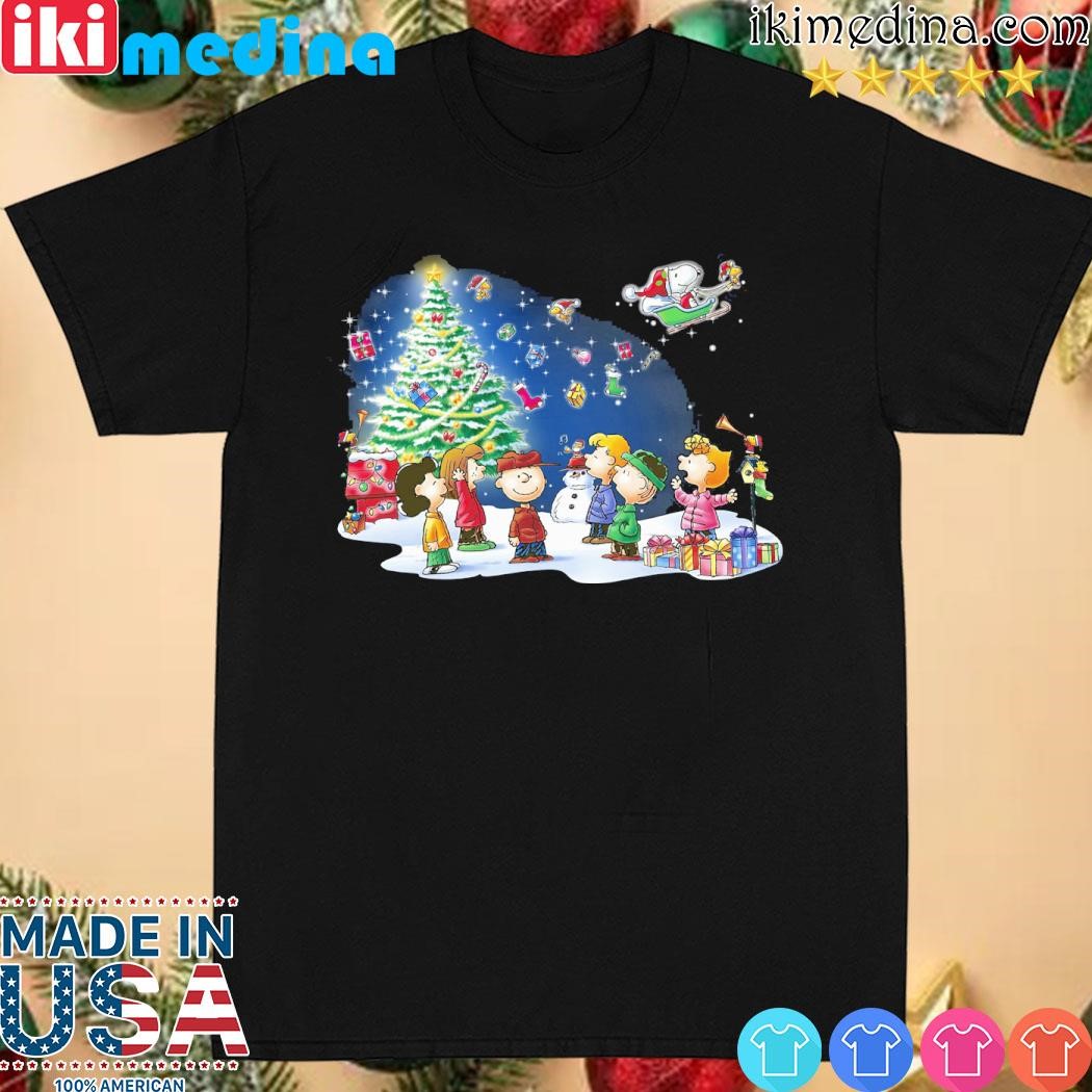 Official snoopy and Woodstock hat santa give gifts to you merry christmas shirt