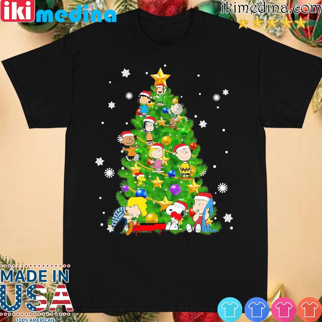 Official snoopy and friends pine tree merry christmas shirt