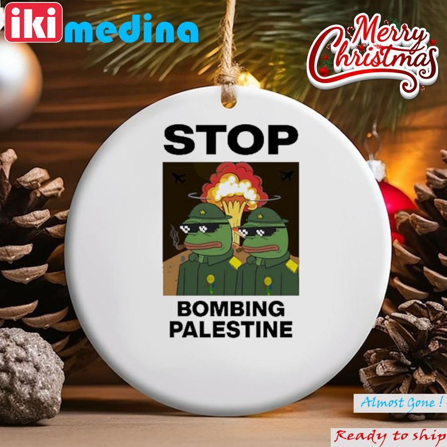 Official stop Bombing Palestine Free Palestine Ornament