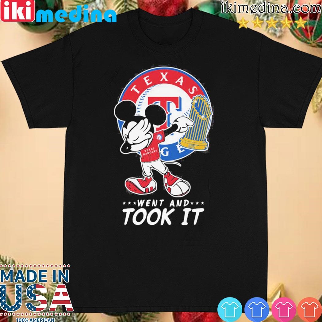 Official texas rangers mickey went and took it shirt