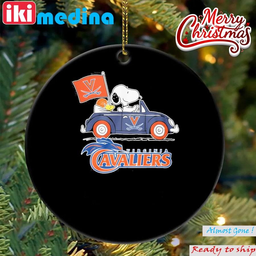 Official virginia cavaliers Peanuts Snoopy car cartoon sports Ornament