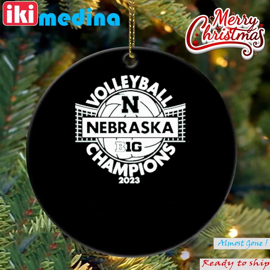 Official volleyball Nebraska Big Champions 2023 Ornament