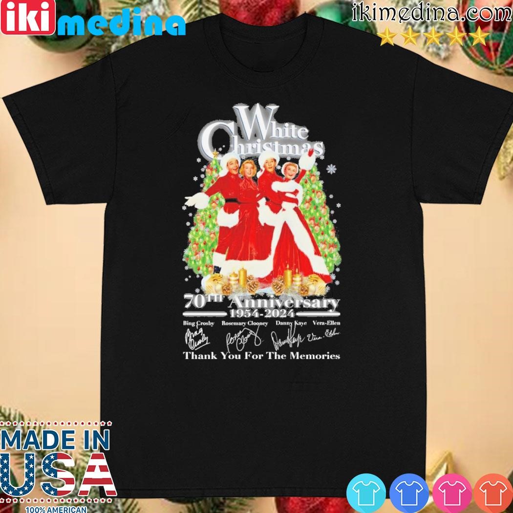Official white Christmas 70th anniversary 1954 – 2024 thank you for the memories shirt
