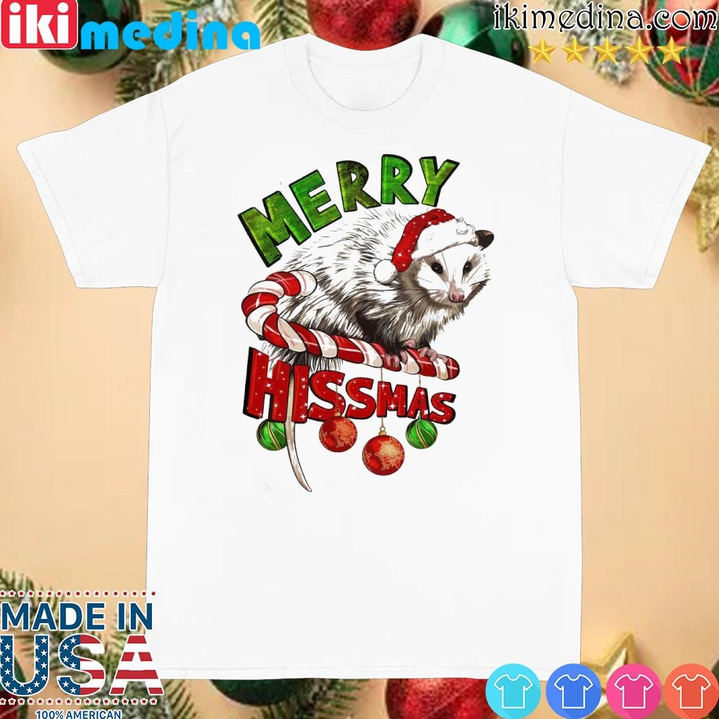 Opossum hat santa merry hissmas shirt